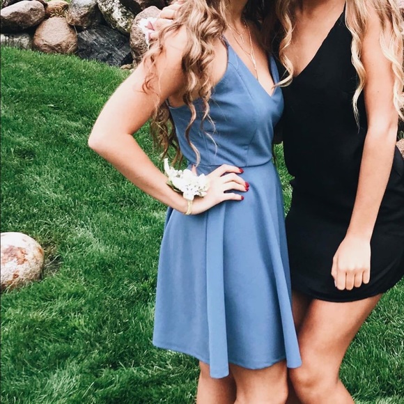 Navy Blue Dry Goods Dress - Picture 4 of 4